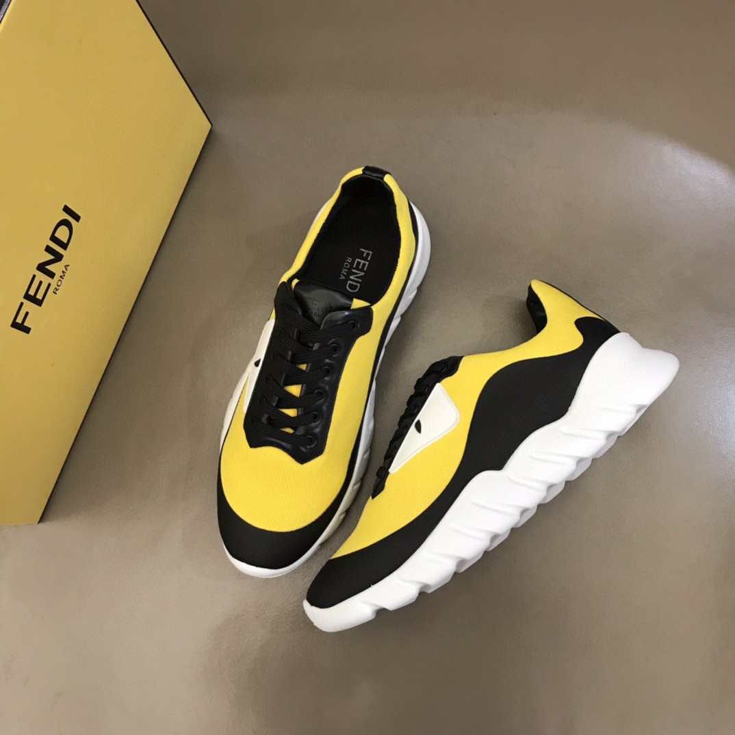 F**di Force Black/Yellow Sneakers For Men