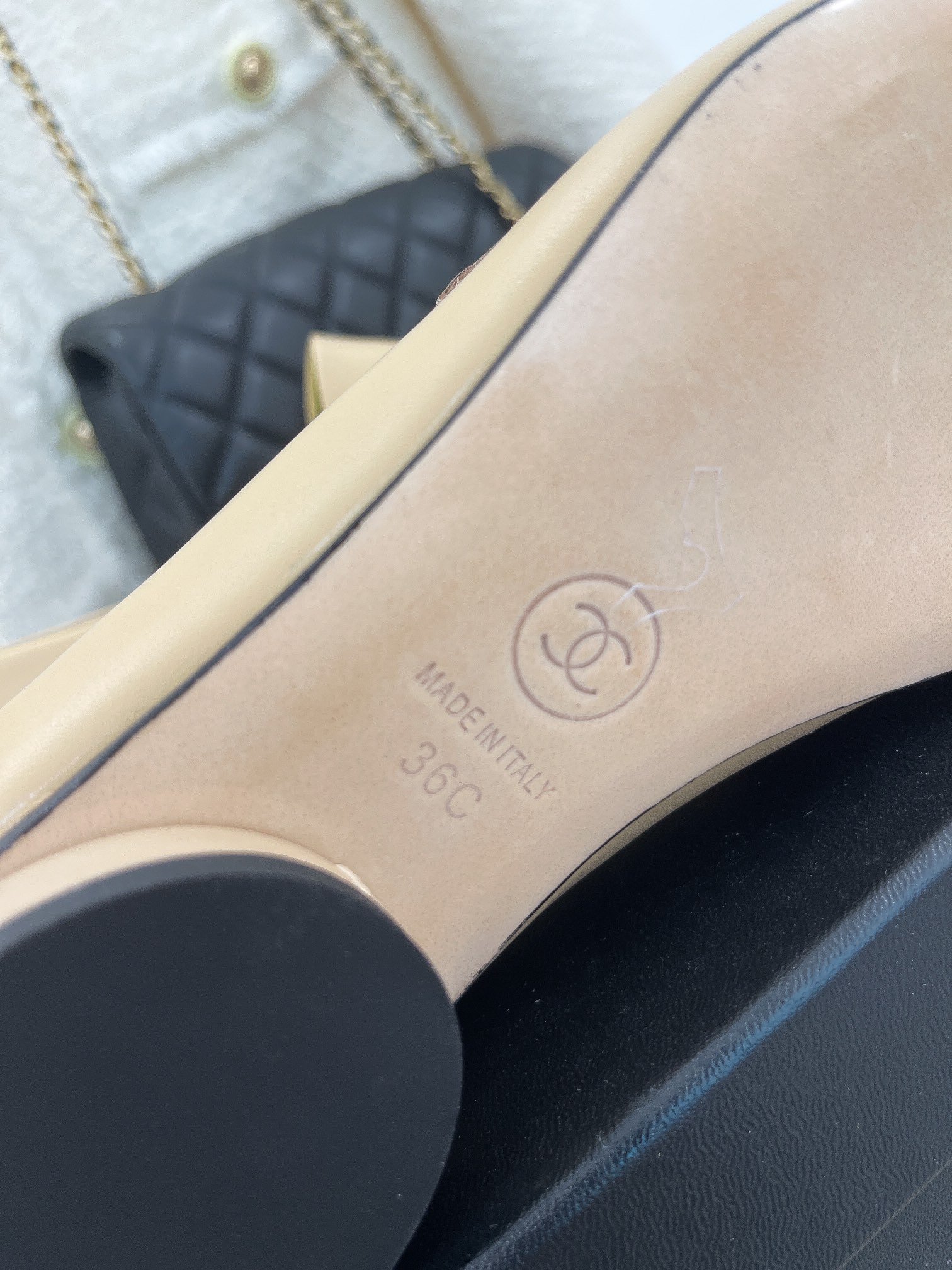 Ch**el Women’s Loafer With Logo Beige For Women