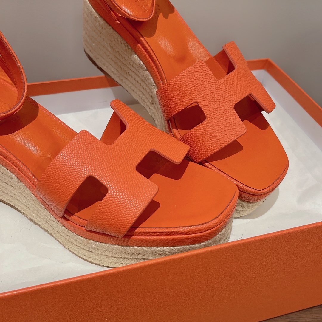 H**me5 Doll 40 Espadrilles Orange For Women 1.6in/4cm