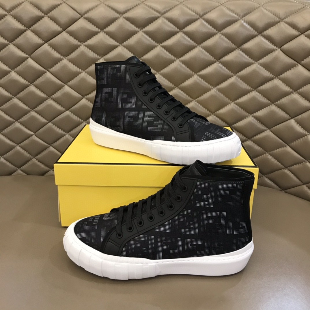 F**di Force High Tops Sneakers Black For Men 7E1424AD76F13RZ