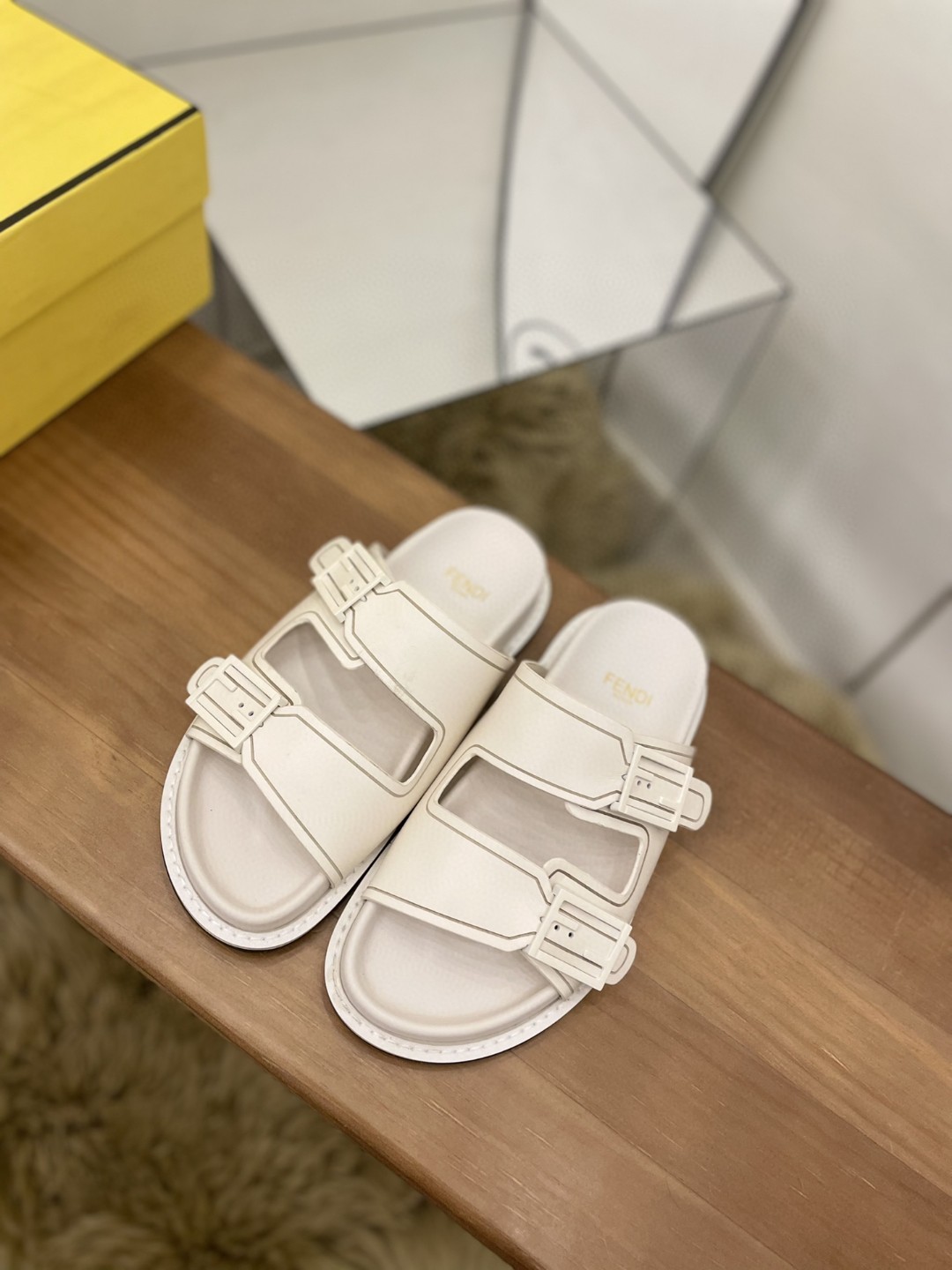 F**di Feel Slides White For Women