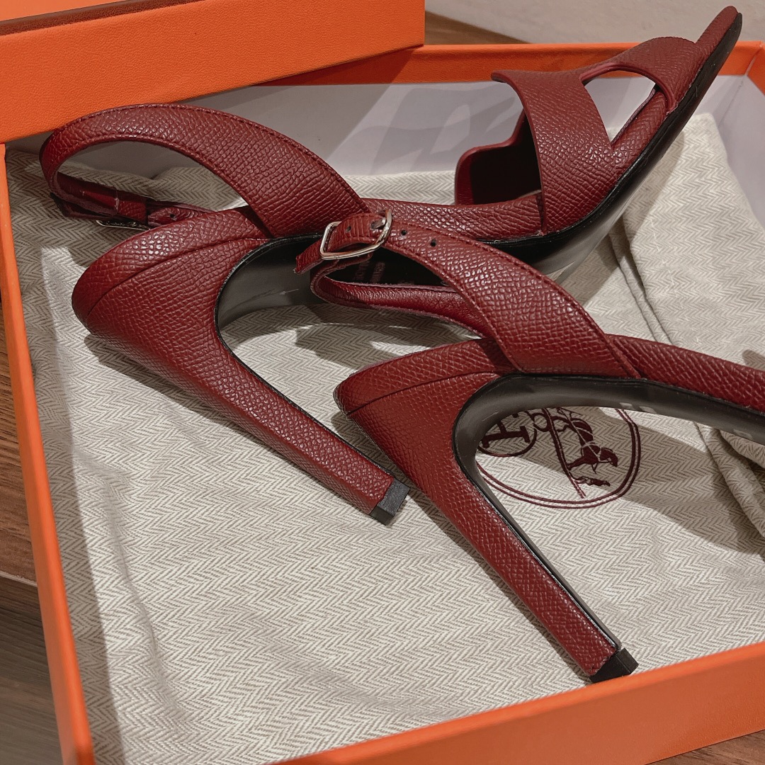 H**me5 Ella Sandal Dark Red For Women 4.1in/10.5cm