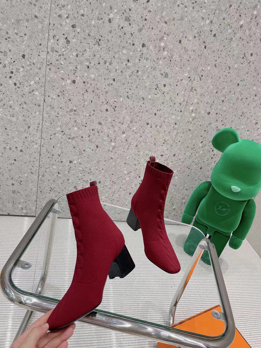 H**me5 Volver 60 Ankle Boots Red For Women 2.4in/6cm