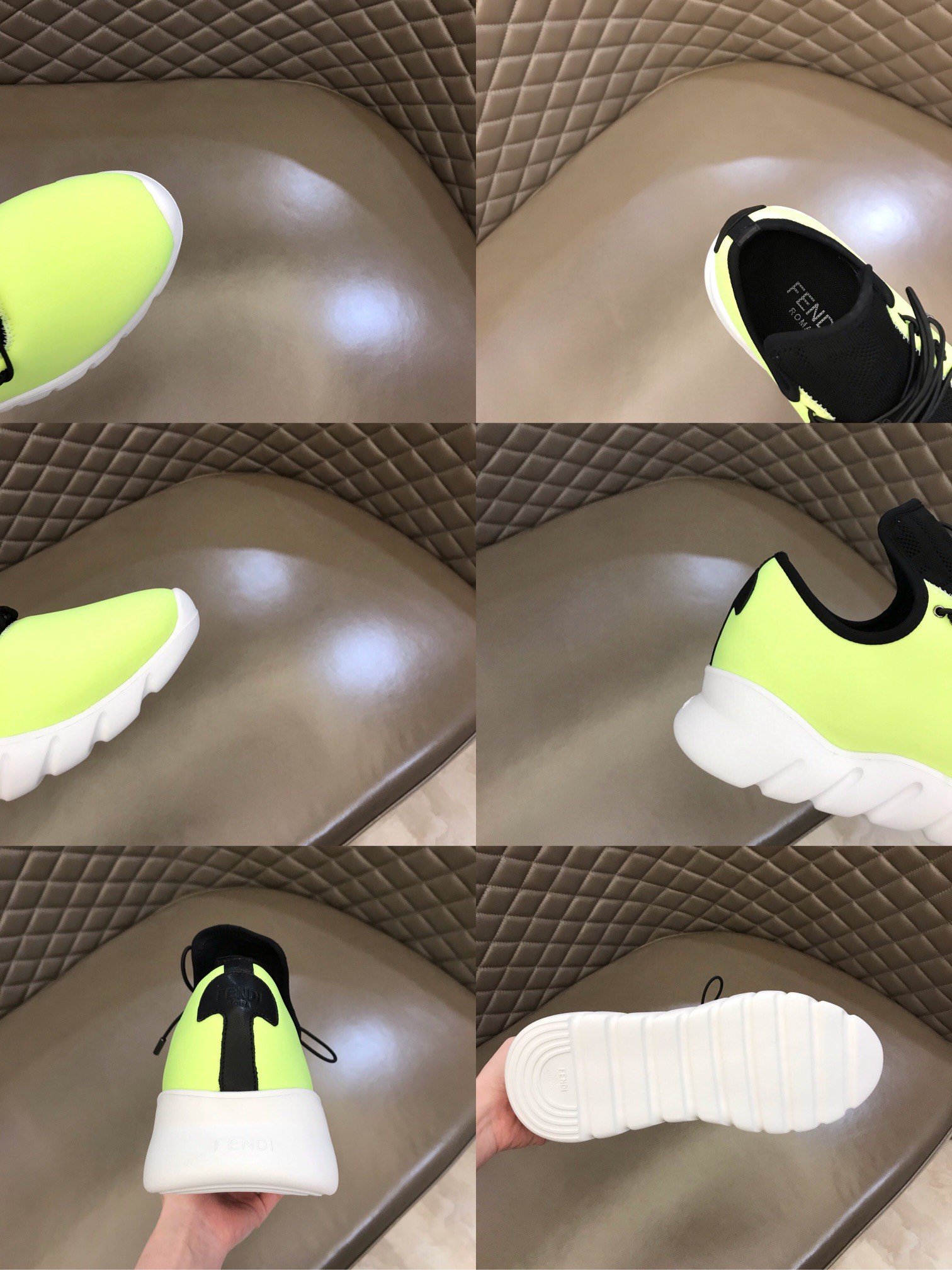 F**di Force Low Tops Sneakers Glow Green For Men