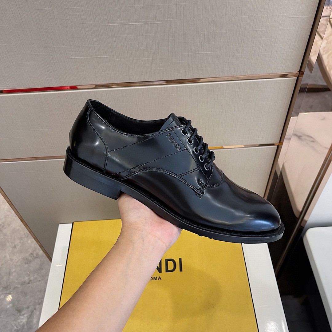 F**di Force Shiny Black Shoes For Men