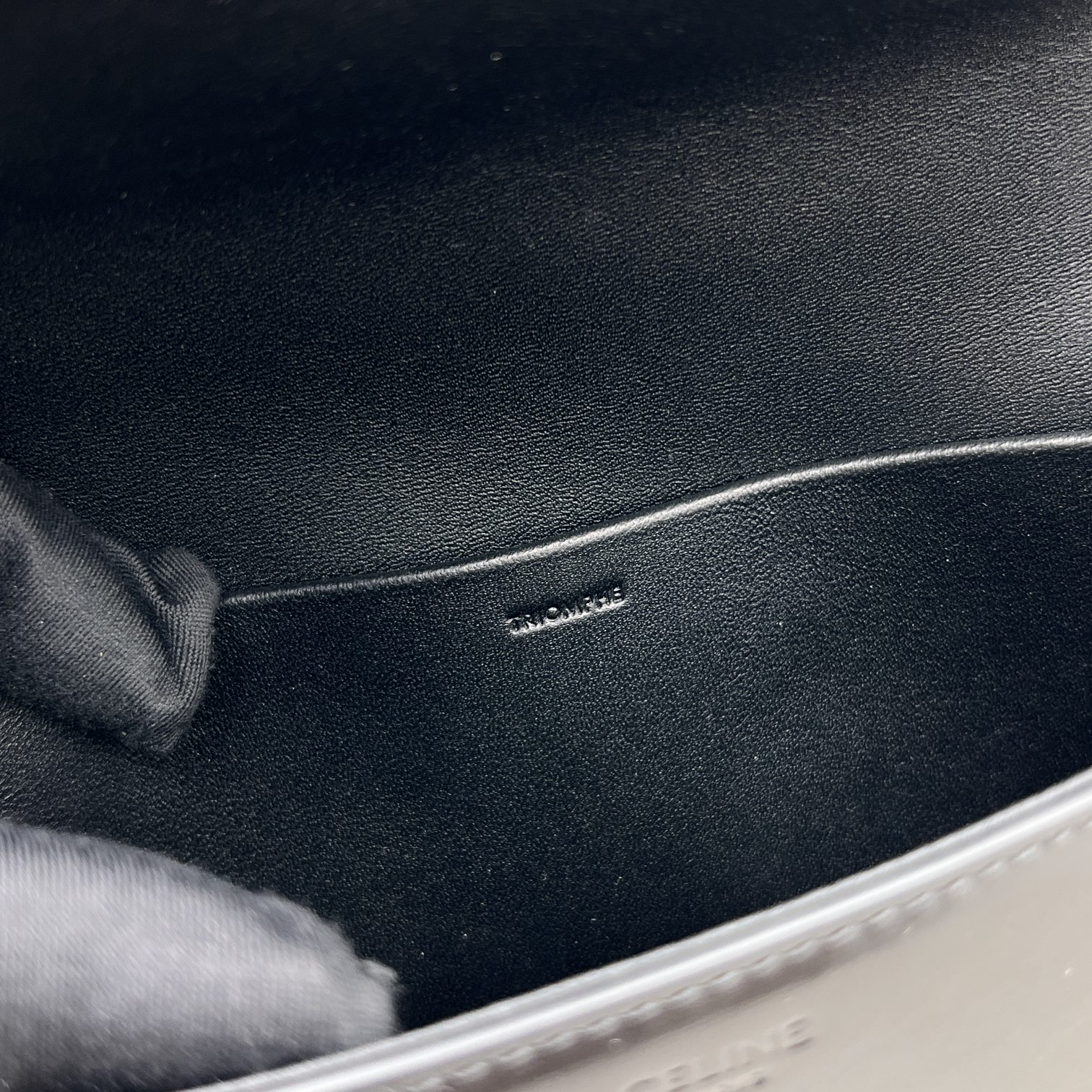 Ce1i*e Chain Shoulder Bag Triomphe Black For Women 8in/20.5cm 197993EQJ.38NN