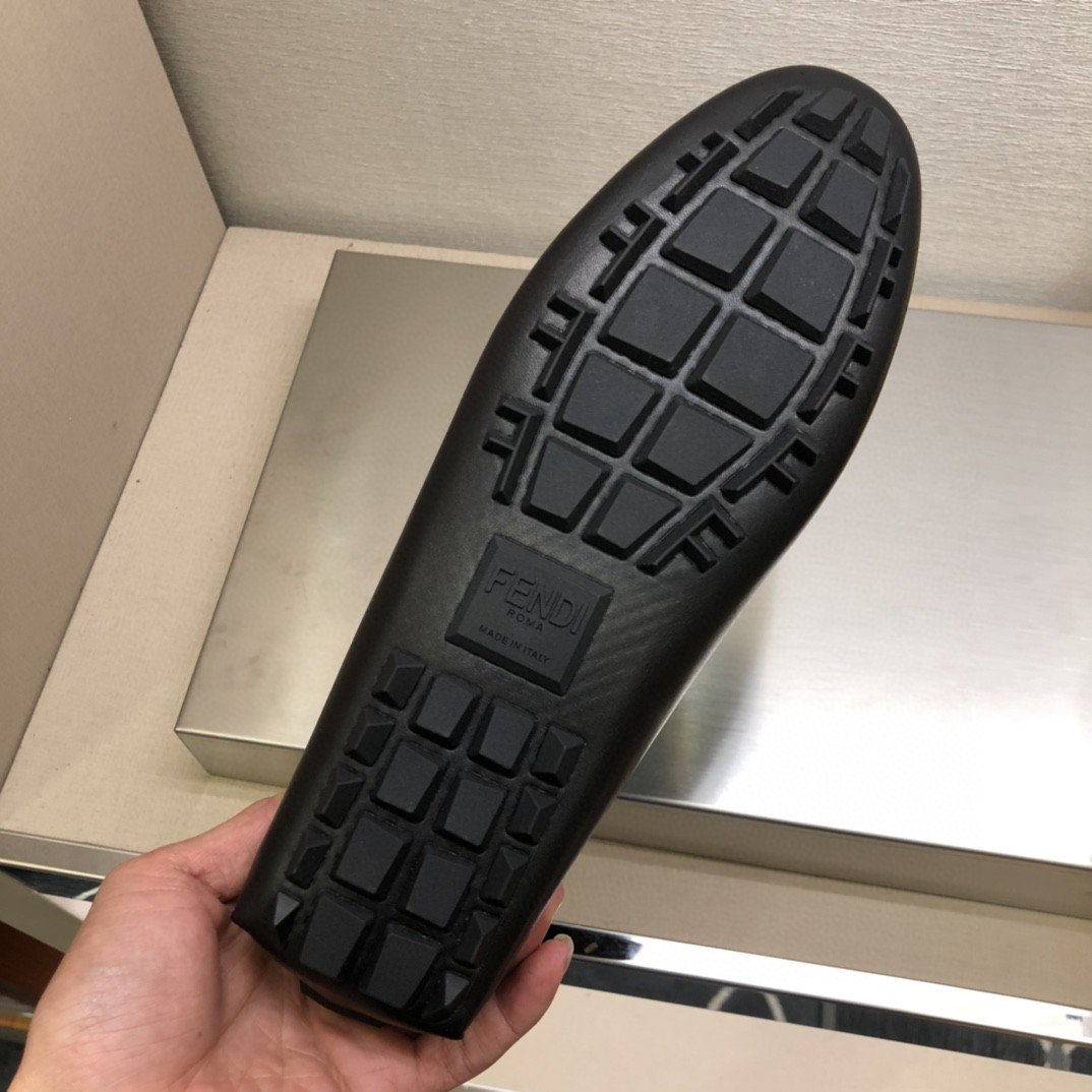 F**di Force Black Loafers For Men