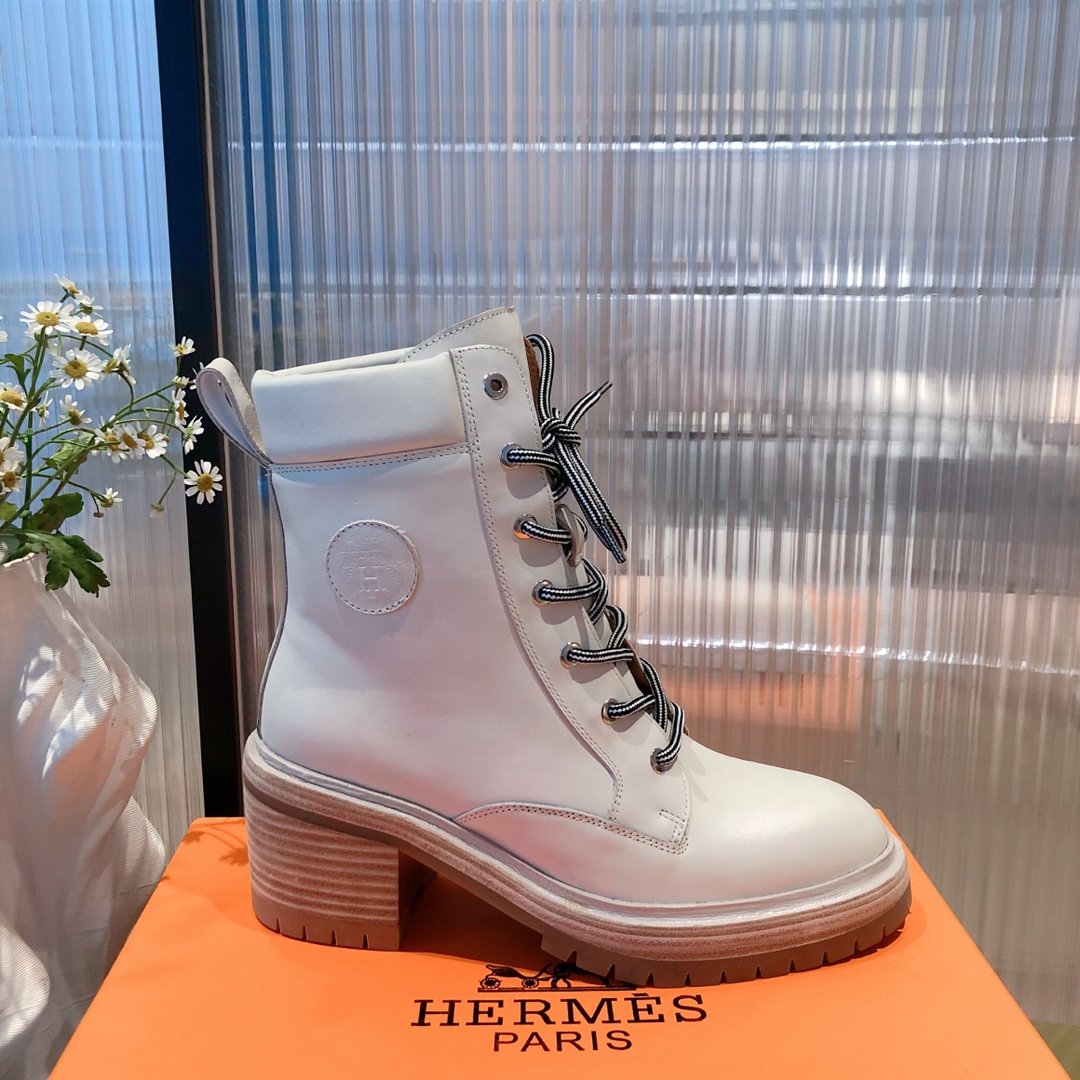 H**me5 Fresh Ankle Boots White For Women 1.6in/4cm