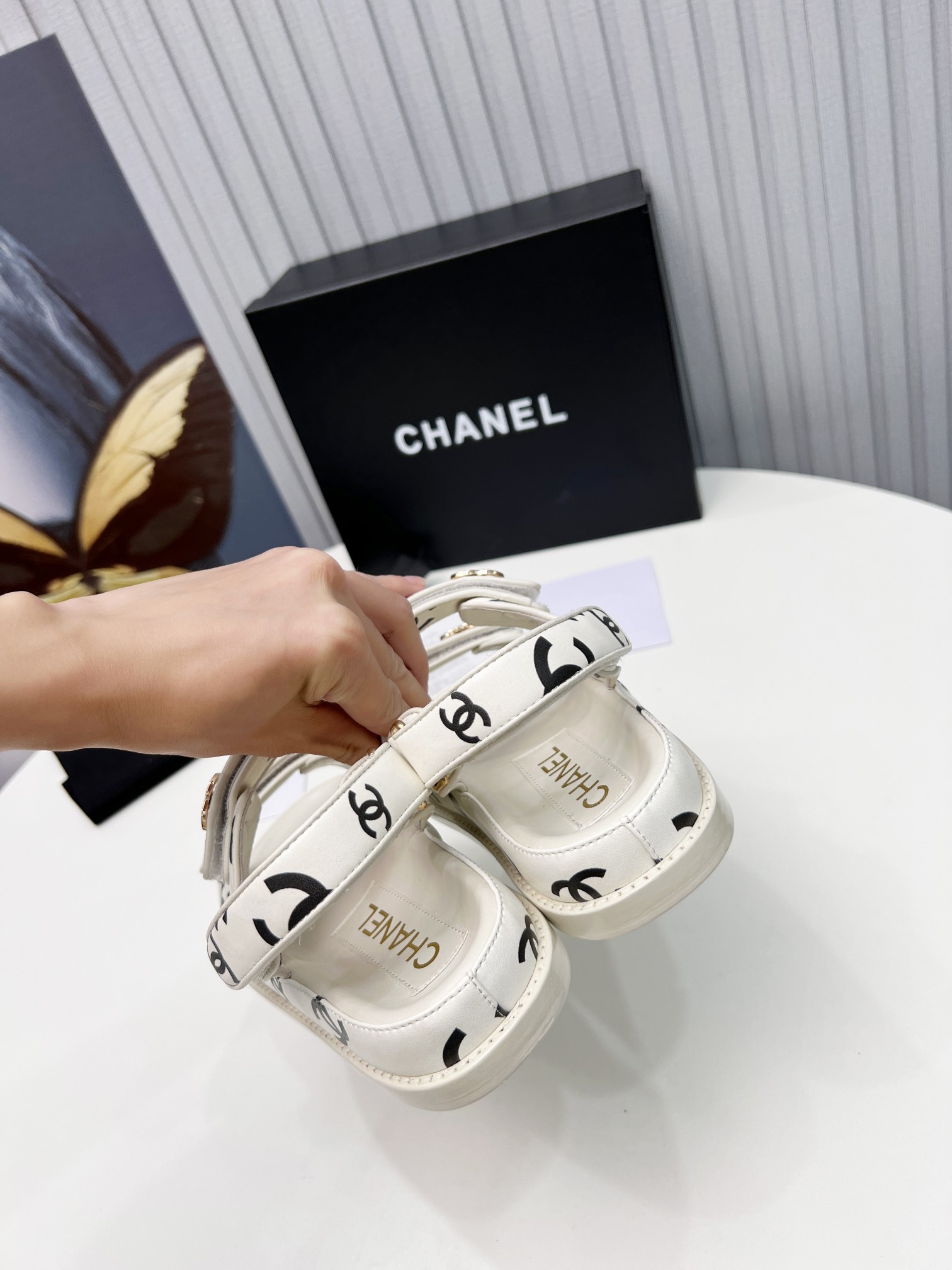 Ch**el Women’s Sandals White For Women