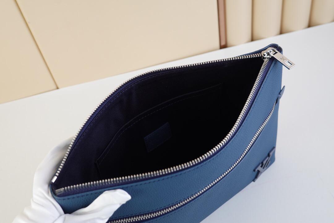 L0vis Vvtt0n Pochette Ipad Blue Aerogram For Men, Men’s Wallet 30cm LV M81029